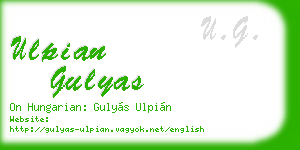 ulpian gulyas business card